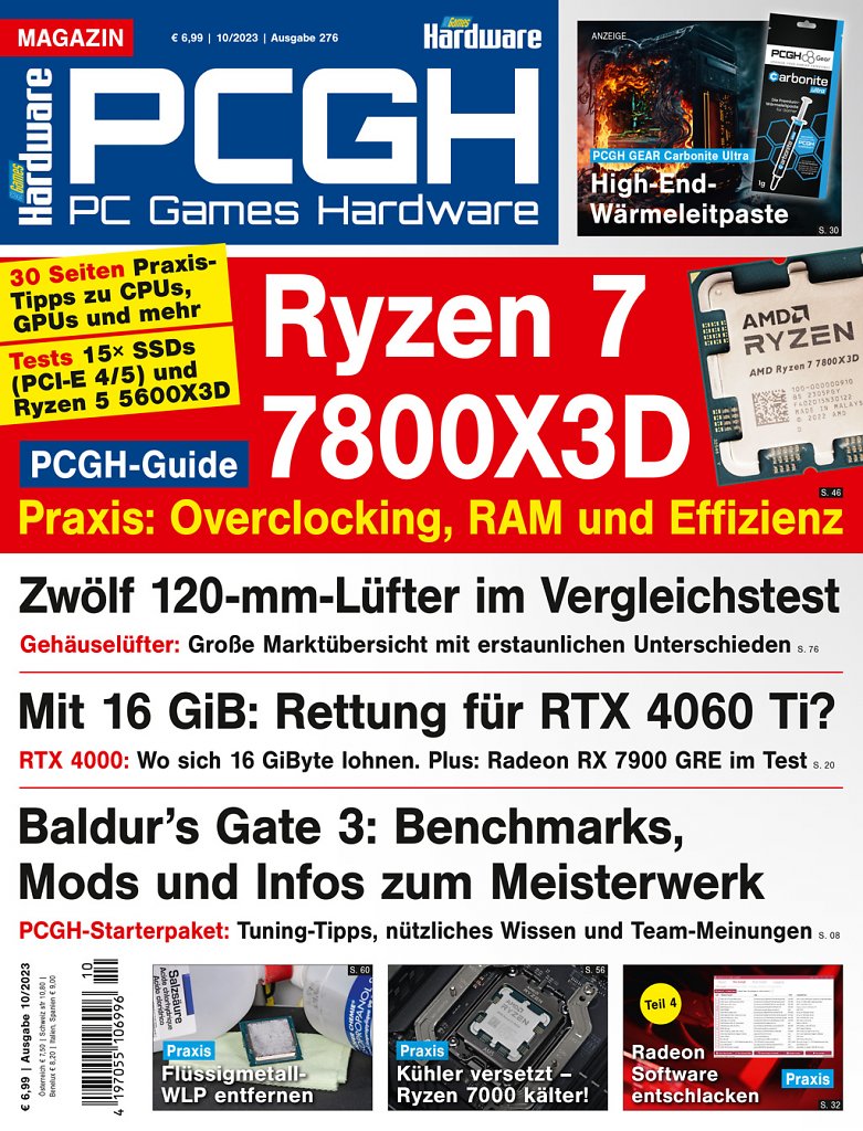 [31/08/2023] Magazin-Cover der PCGH-Ausgabe 10/23.