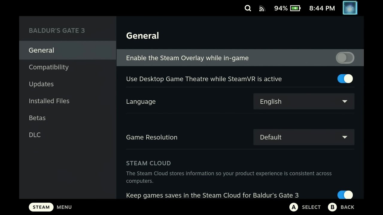 [06/08/2023] Das Steam Overlay ermöglicht das Monitoring aller relevanter Informationen