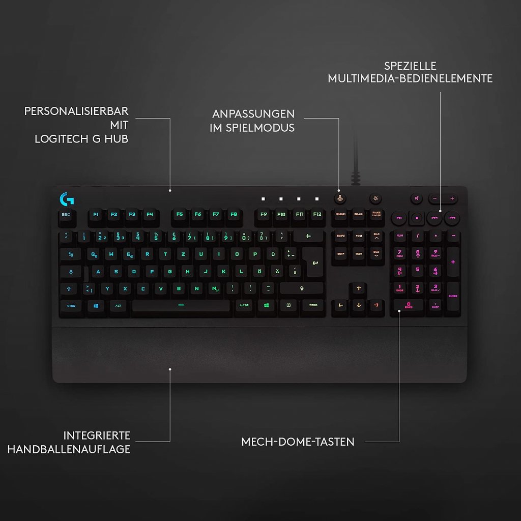 Die Logitech-Tastatur bietet einige Special-Features.