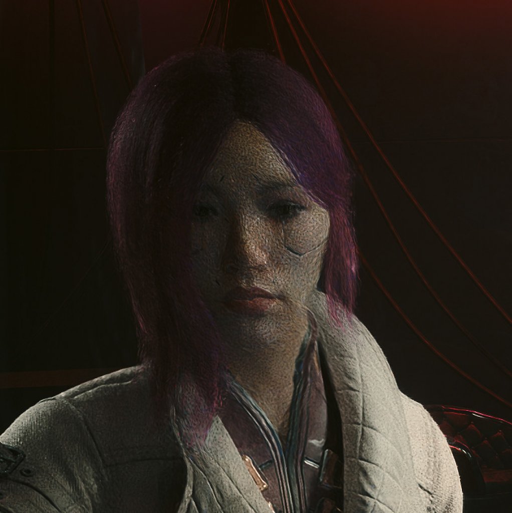 [23/09/2023] Pathtraced (DLSS 3.5 mit Performance-Upsampling). Hologram eines NPCs.