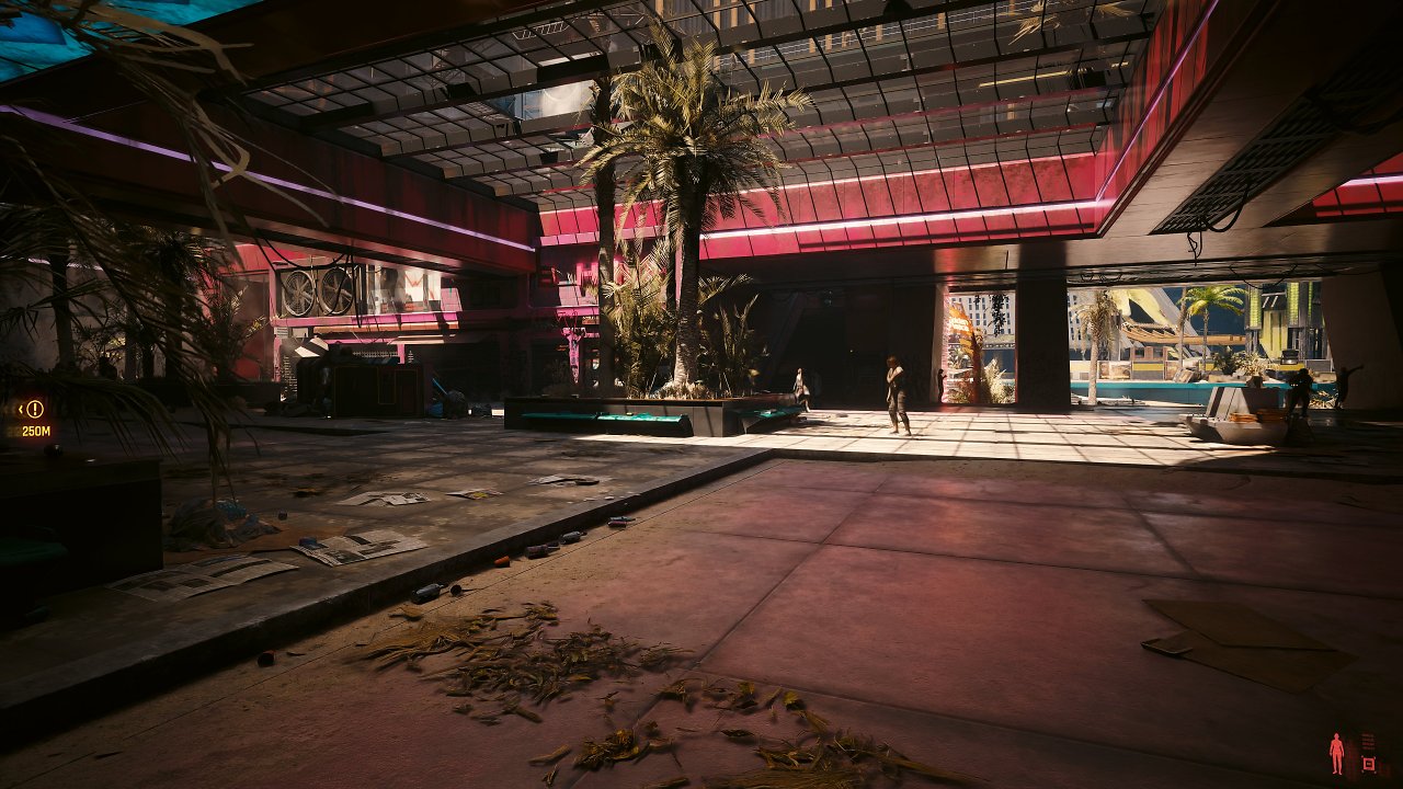 [23/09/2023] Pathtraced (DLSS 3.5 mit Performance-Upsampling). Auch Rasterizing kann sehr wohl imposant und hübsch daherkommen. Mit Pathtracing wird es hier in den schattigen Arealen dunkler.
