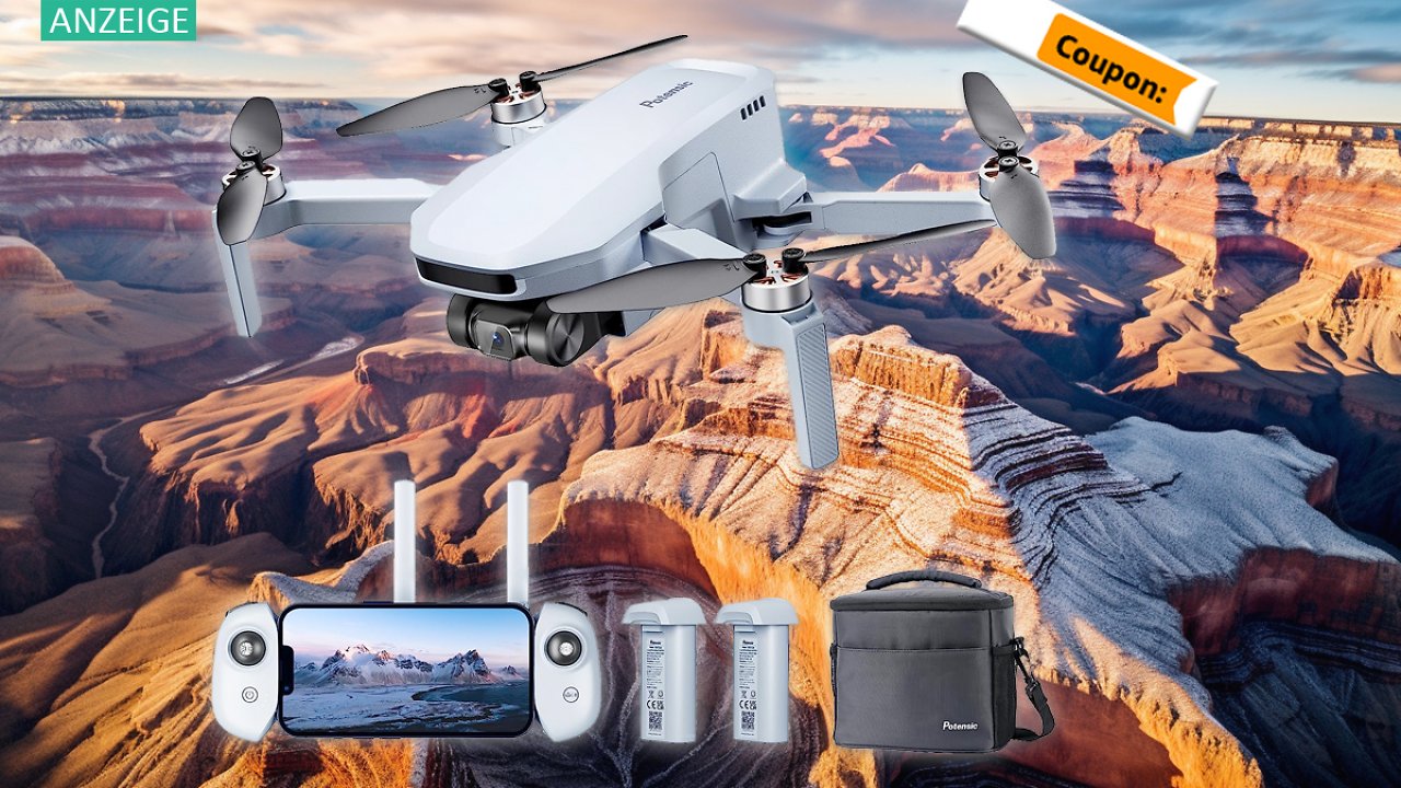 [08/09/2023] Bestseller-Alternative zur DJI Mini 3 Pro: Drohne mit 4K-Kamera kurz mit Amazon-Coupon günstiger