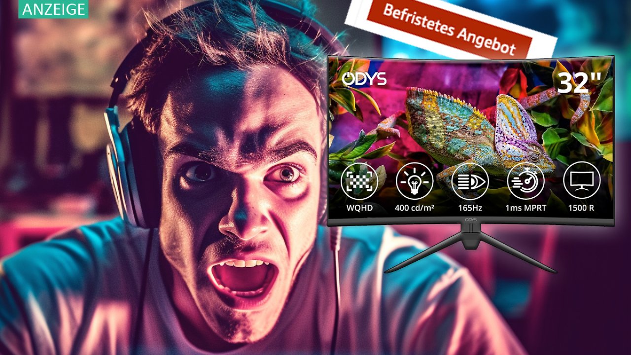 [12/09/2023] Kurz wieder für supergünstige 220 Euro: Bestseller-Gaming-Monitor 32