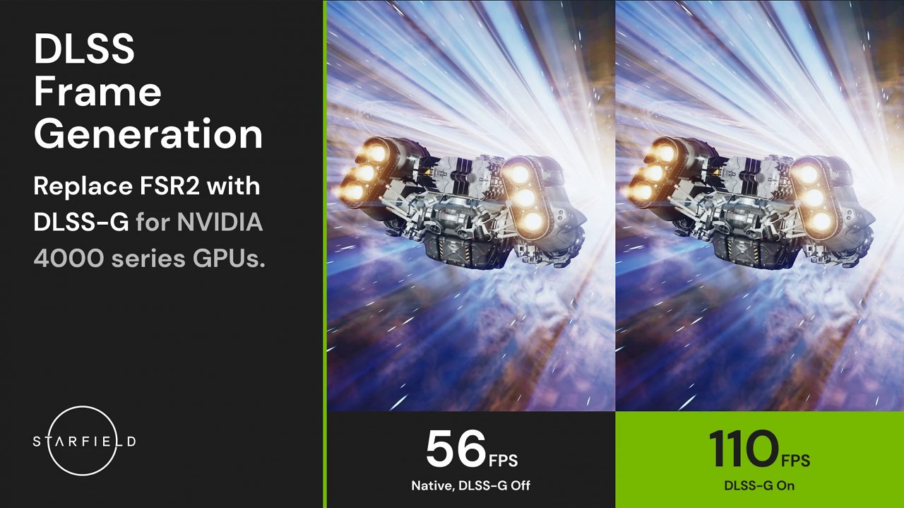 [06/09/2023] Nvidia DLSS 3.5 mit Frame Generation und Reflex in Starfield verspricht große Leistungssprünge