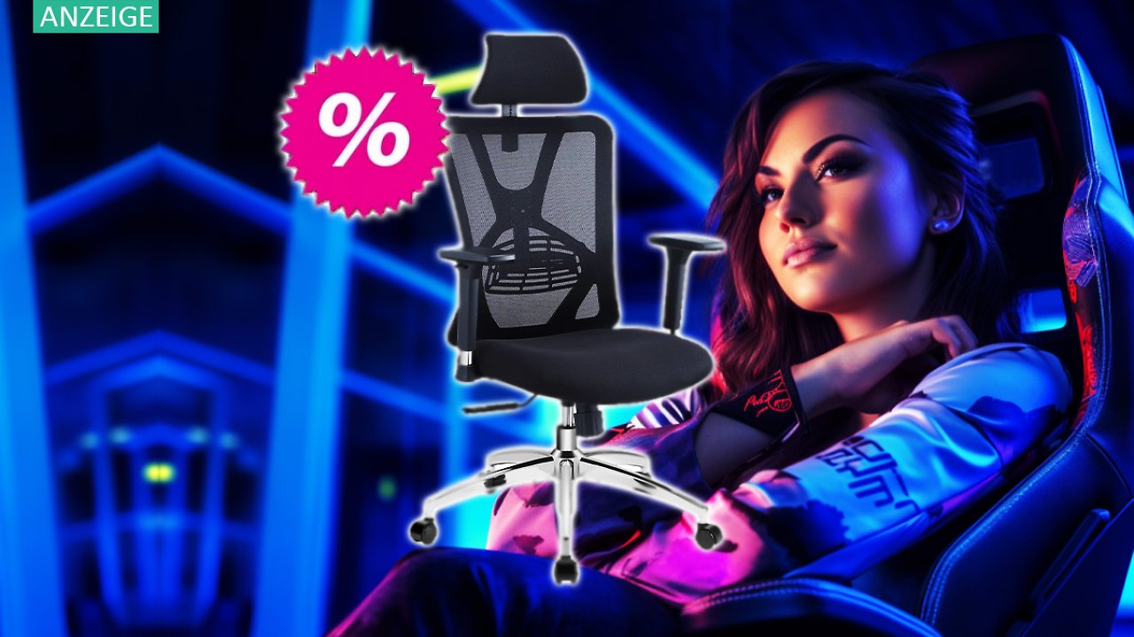 [12/09/2023] Sitzen wie ein König, zocken wie ein Pro: Mega-Rabatt von über 220 Euro auf ergonomischen Bürostuhl auf Amazon