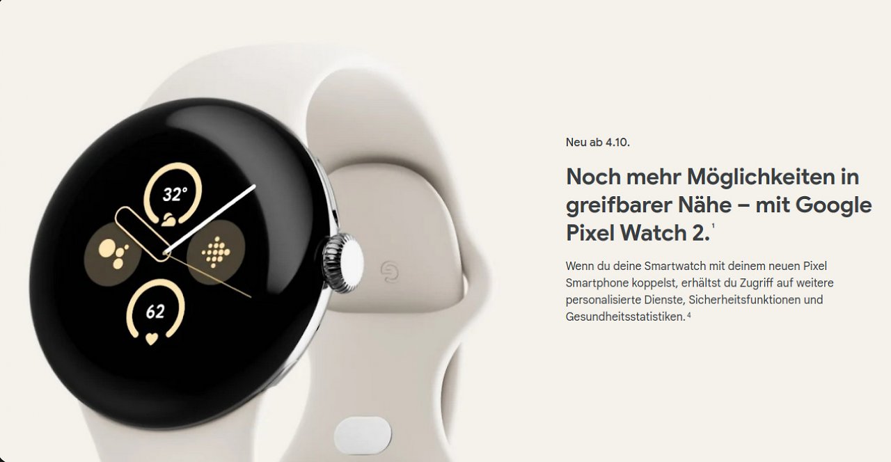 [08/09/2023] Google Pixel Watch 2 bereits im Sale.