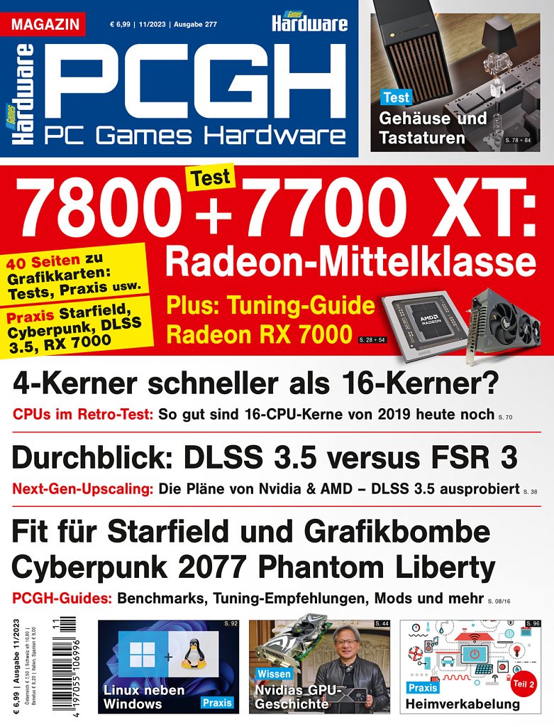 [28/09/2023] Magazin-Cover der PCGH-Ausgabe 11/23.