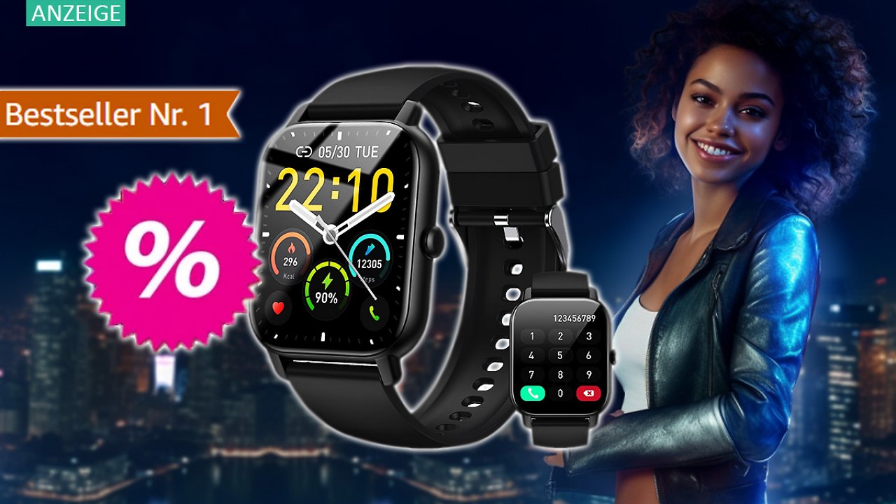 [13/09/2023] Schnäppchenjäger aufgepasst: Smartwatch Bestseller mit 56 % Rabatt für nur knapp 30 Euro!