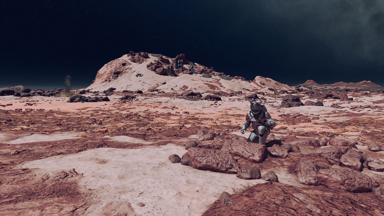 Starfield Tuning - Terrain mit Low-Preset, manuell maximierte Details