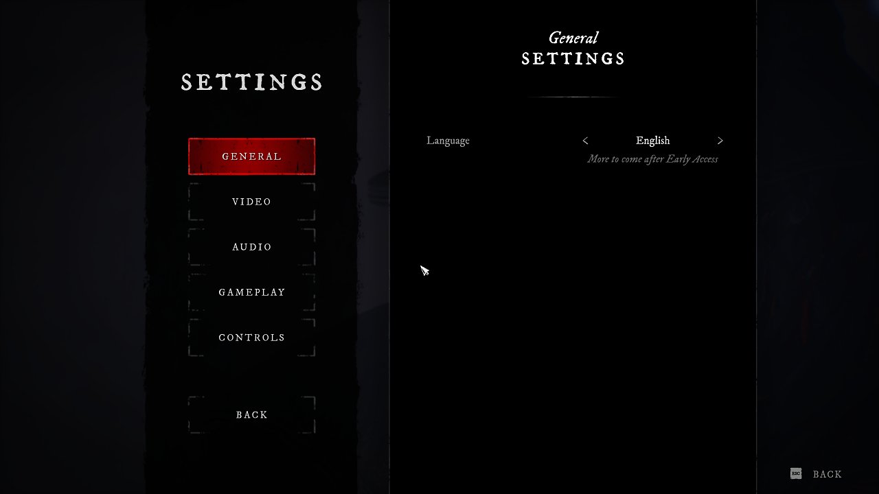 Witchfire Early Access - 01 - Settings - General