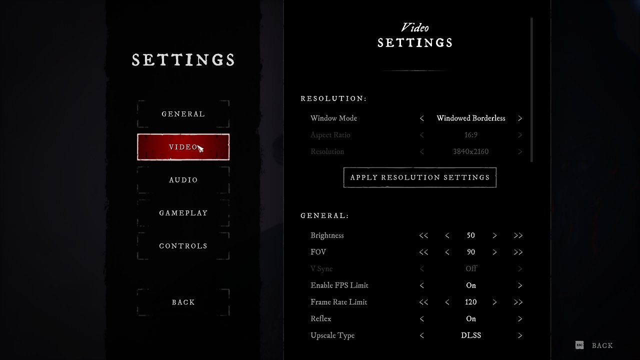 Witchfire Early Access - 02 - Settings - Video (1)
