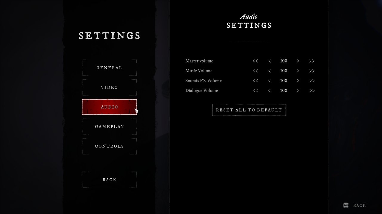 Witchfire Early Access - 05 - Settings - Audio