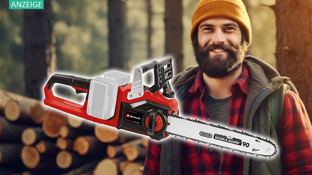 [02/10/2023] Amazon sägt am Preis: Einhell Akku-Kettensäge über 30 % reduziert