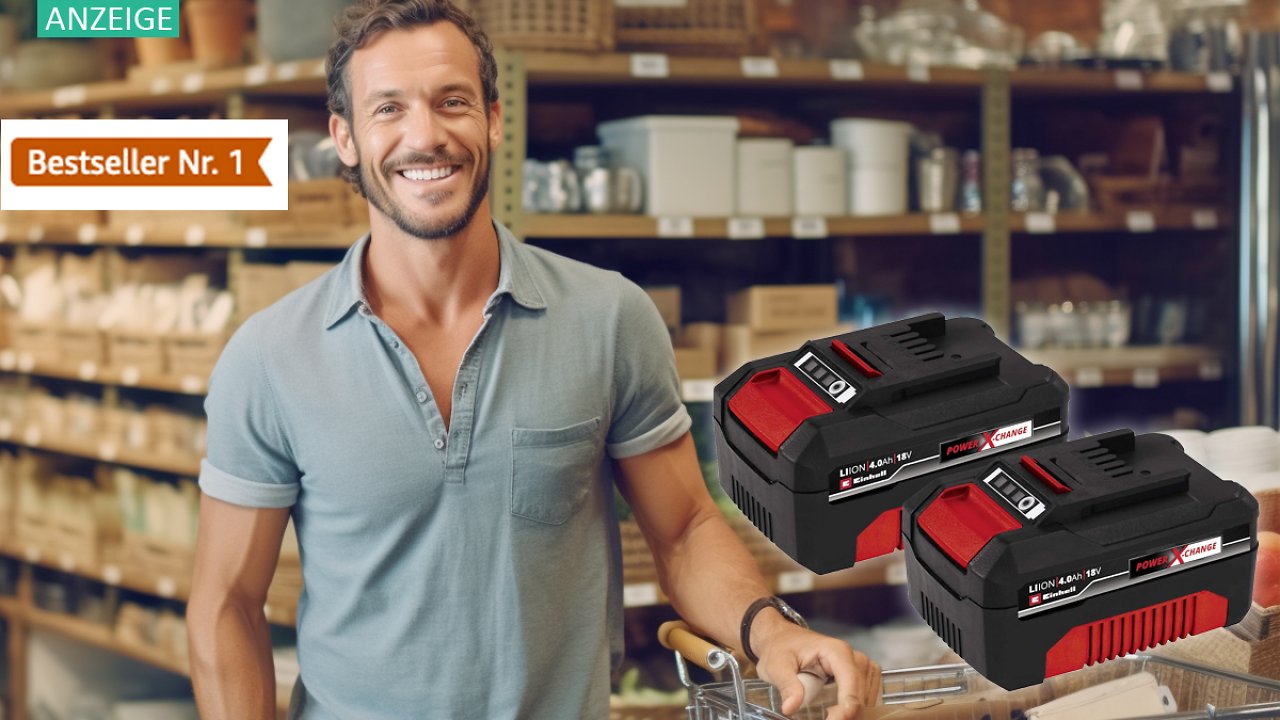 [17/10/2023] Kein Akku liegt häufiger im Amazon-Einkaufskorb: Topseller Einhell Akku 18V 4,0 Ah im Twinpack mit 74€ Rabatt&nbsp;
