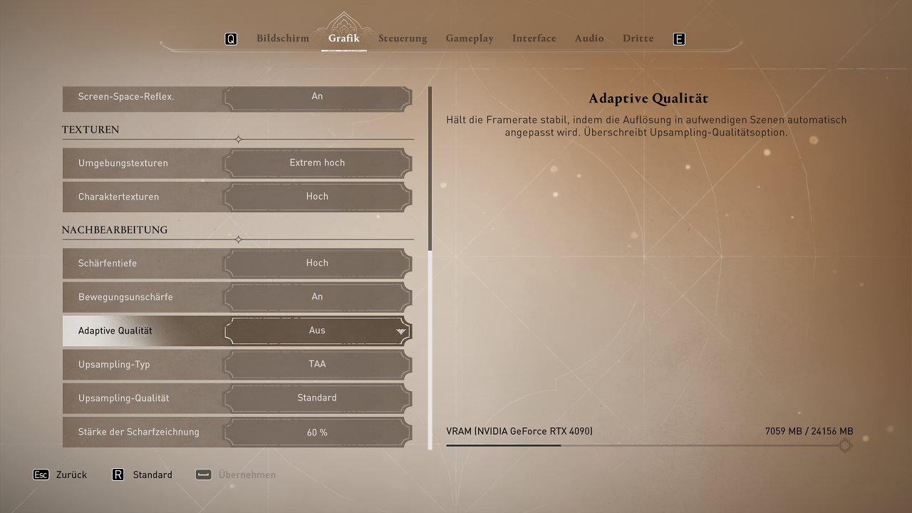 Assassin's Creed Mirage - Menü - 03 - Grafik (2)