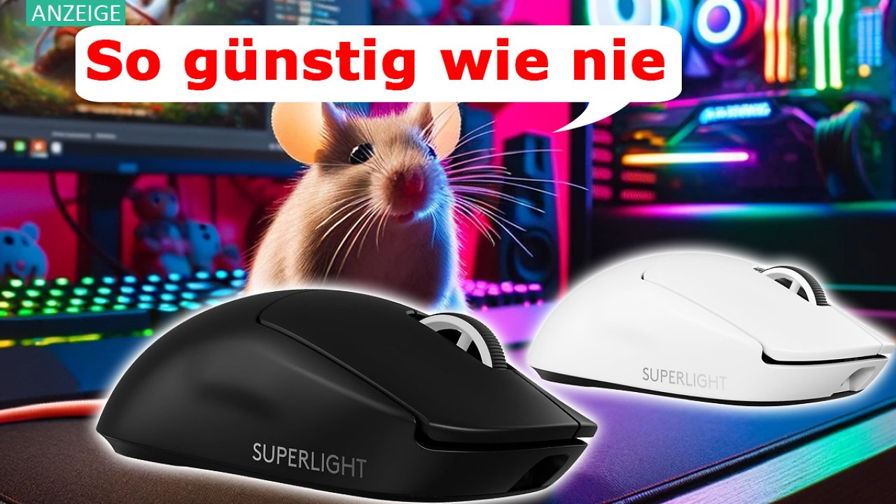 [24/10/2023] Preisrutsch bei bester Gaming-Maus: Logitech G Pro X Superlight 2 bei Amazon reduziert