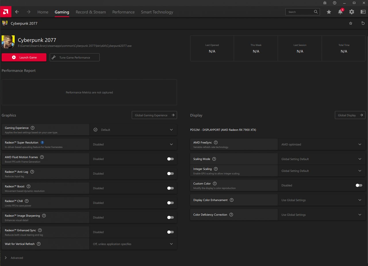 [25/10/2023] Mit dem Default- respektive Standard-Profil sollten sämtliche Einstellungen für die Treiber-Features deaktiviert, Hardware wie ein hochfrequenter Freesync-Monitor aber unterstützt und zugeschaltet sein.