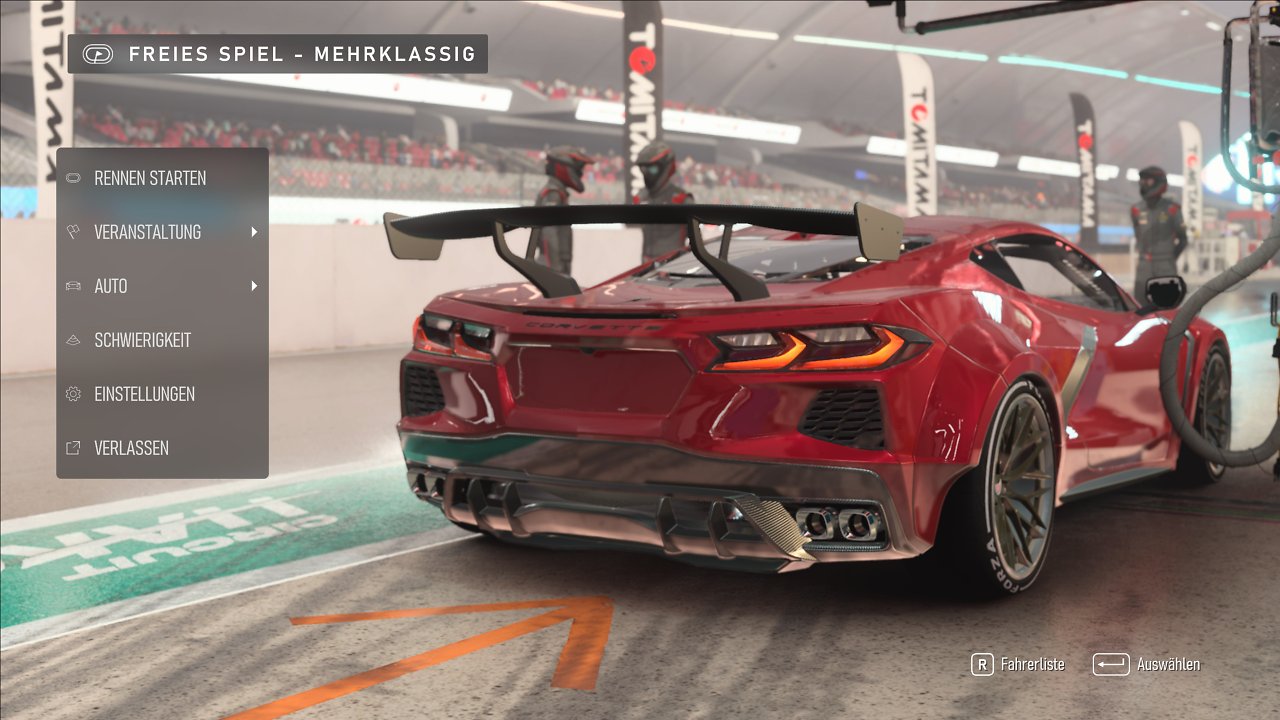 [02/10/2023] Forza Motorsport auf AMD Radeon: Schwarze Block-Artefakte in Reflexionen (hier deutlich im Seitenspiegel zu sehen).