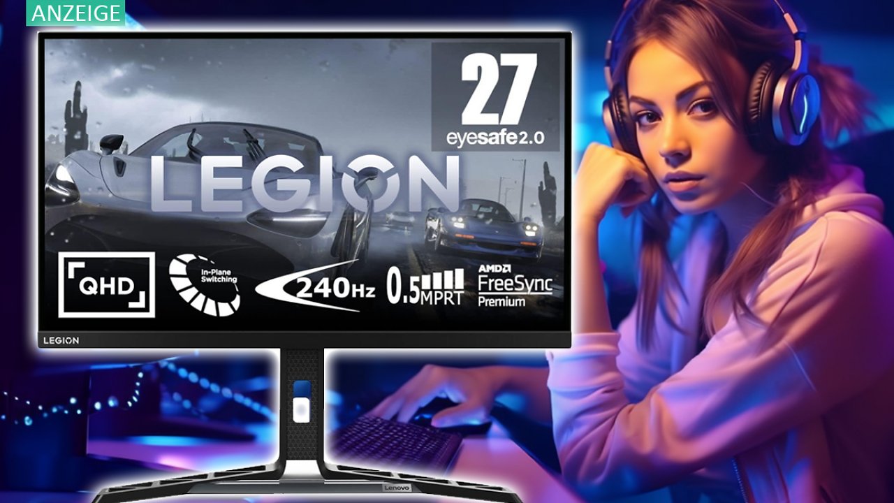 [12/10/2023] Gaming-Monitor mit 27 Zoll, WQHD und 240 Hz: Lenovo Legion Y27qf-30 im Angebot bei Amazon