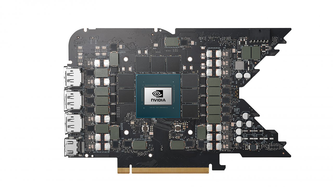 [15/10/2023] PCB der Geforce RTX 4080 mit GPU, Grafikspeicher (VRAM mit GDDR6X), Spannungswandlern (VRM) und mehr.