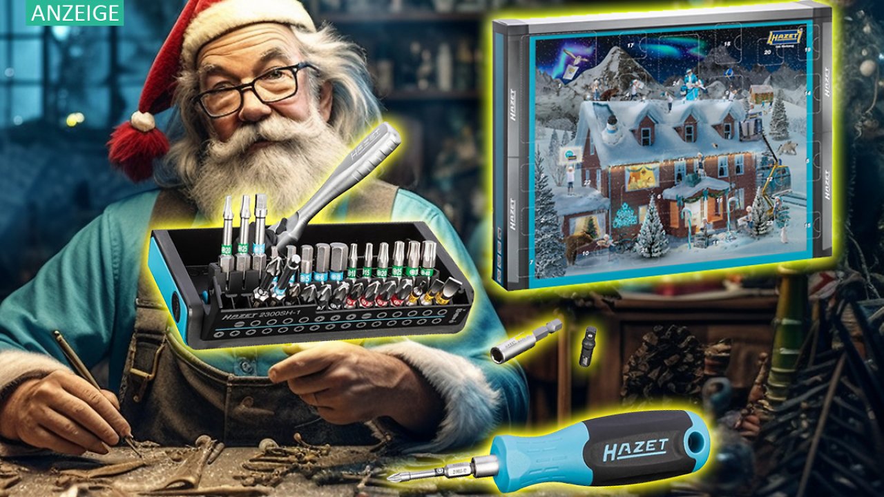 [04/10/2023] Hazet Adventskalender 2023: Günstiger als bei Amazon ist er nirgends - enthält Werkzeug-Set mit 33 Teilen
