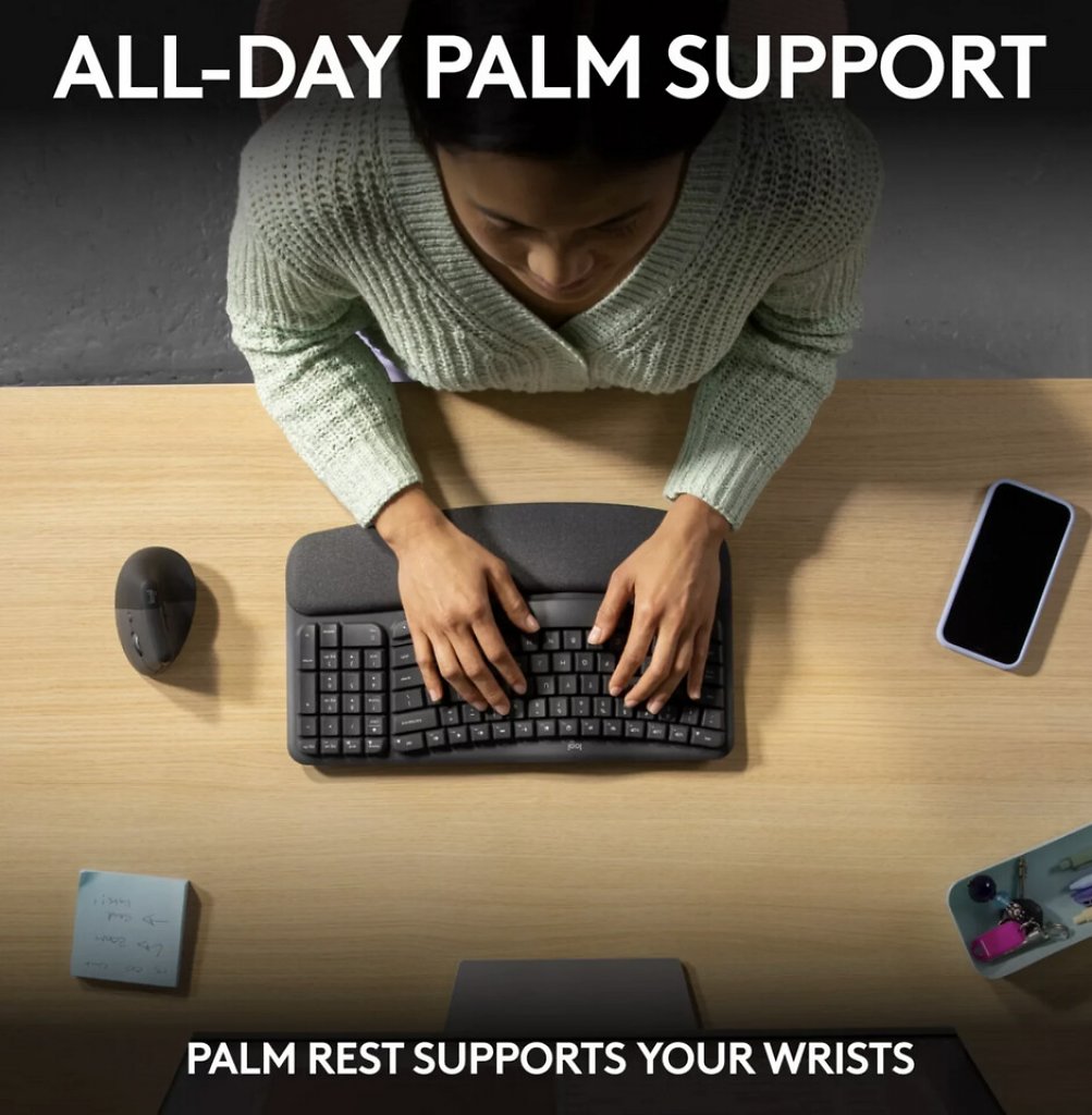 [12/10/2023] Logitech Wave Keys: Ergonomische Tastatur gewellt und mit Polster im Leak (1)