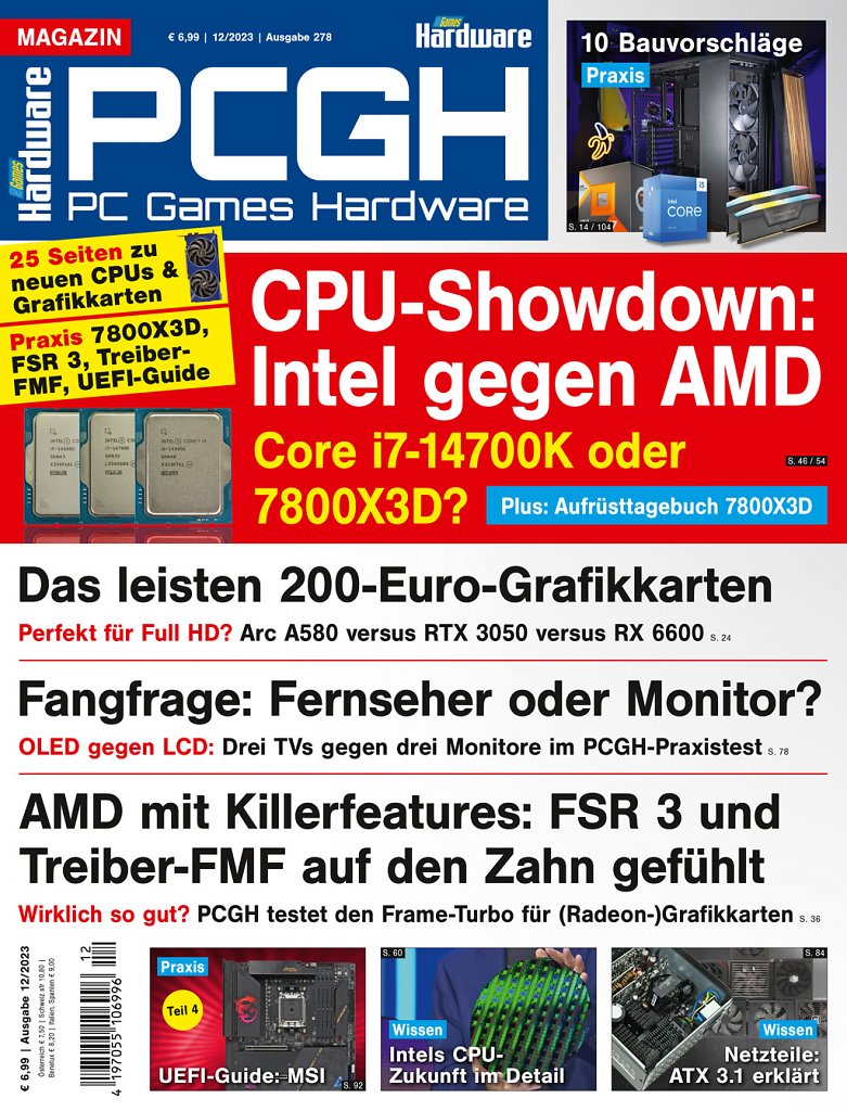 [27/10/2023] Magazin-Cover der PCGH-Ausgabe 12/23.