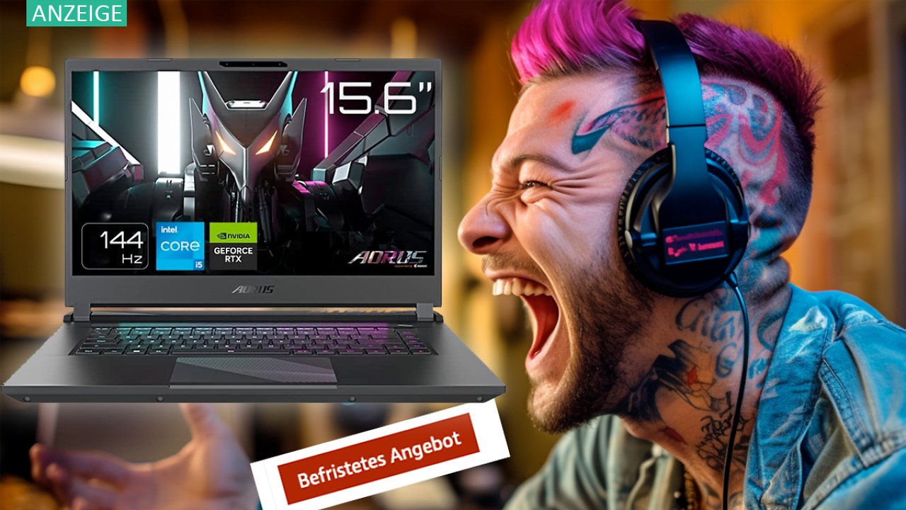 [06/10/2023] Schon der Prime Day-Preis? Gaming-Laptop Gigabyte Aorus mit RTX 4060 für 965 Euro - günstig wie nie!