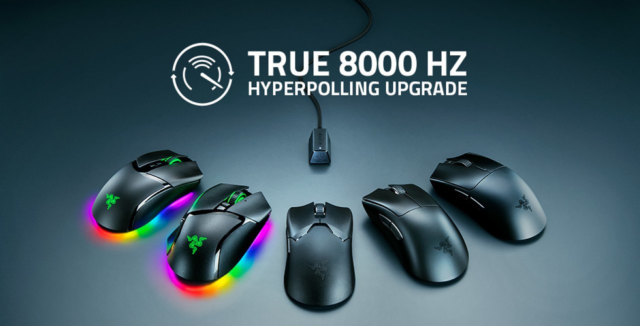 [07/11/2023] 8.000 Hertz für 5 Gaming-Mäuse Razer schraubt Abtastrate per Firmware hoch