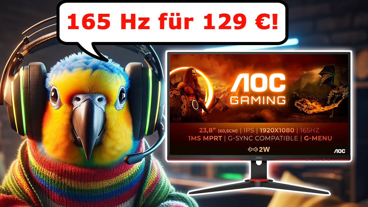 [27/11/2023] Amazon haut AOC Gaming-Monitor raus: 24 Zoll IPS mit 165 Hz und starker Ausstattung günstig wie nie