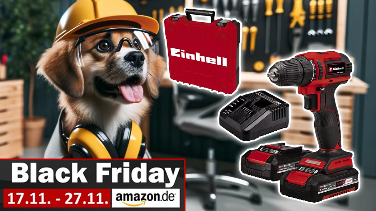 [17/11/2023] Einhell Akku-Bohrschrauber beim Amazon Black Friday: Set mit 2× Akku, Ladegerät und Koffer stark reduziert