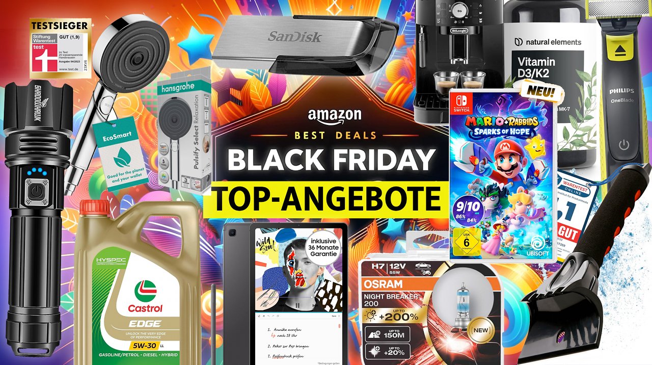 [24/11/2023] Black Friday Superstars: Megaseller-Taschenlampe & Co. - diese 62 Amazon-Deals MUSS man kennen!