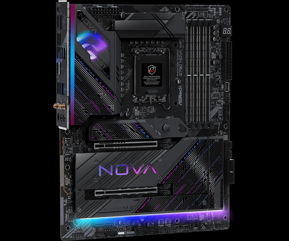 [09/11/2023] Asrock Z790 Nova WiFi: Neues High-End-Mainboard mit sechs M.2-NVMe-Steckplätzen (1)