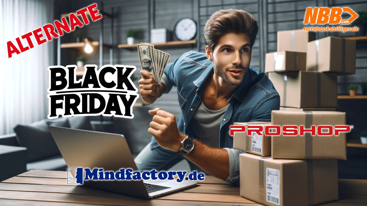 [24/11/2023] Black Friday ist nicht nur bei Amazon: Die besten Angebote bei Mindfactory, Alternate und Co.