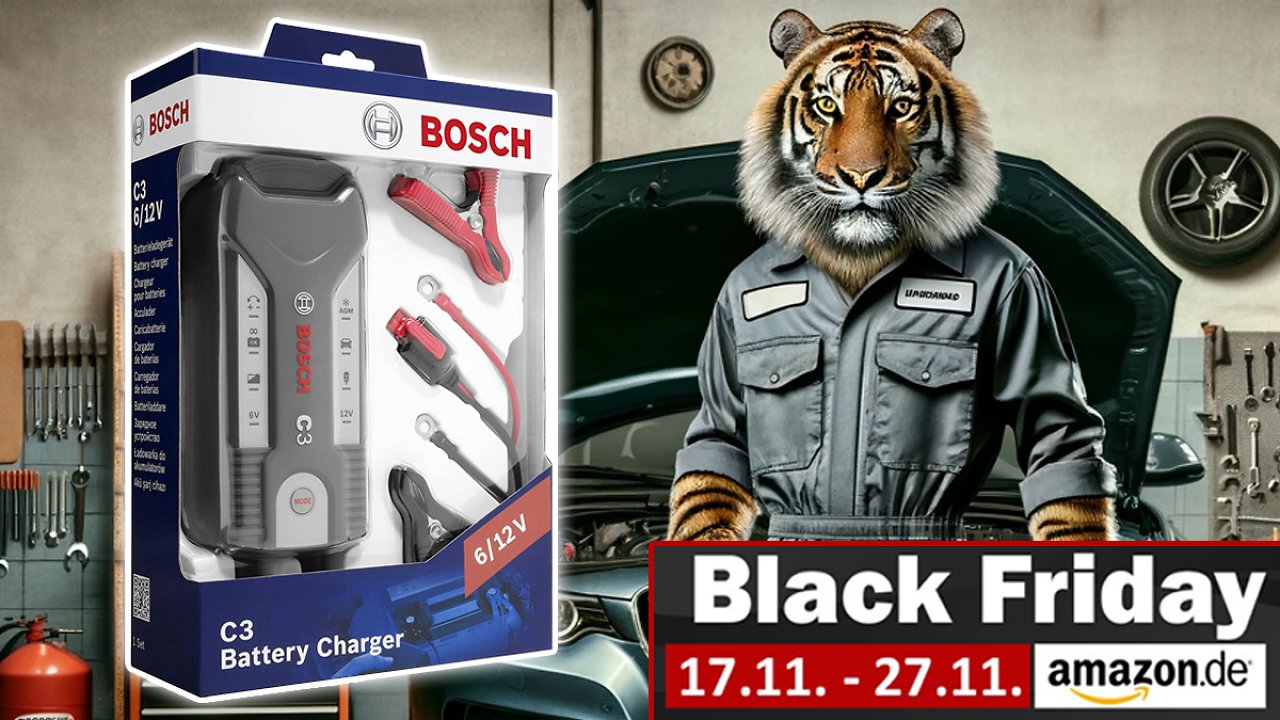 [20/11/2023] Preis fast halbiert! Bosch Ladegerät für Auto, Motorrad, Roller, Wohnmobil & Co. beim Amazon Black Friday