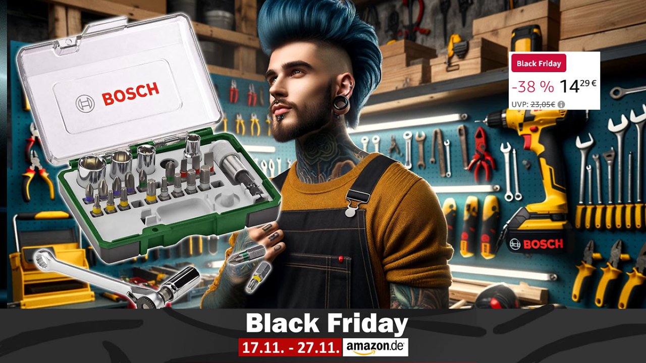 [26/11/2023] Ein Preisfehler, den man ausnutzen sollte? Bosch Schrauberbit- & Ratschenset für 14,29 Euro