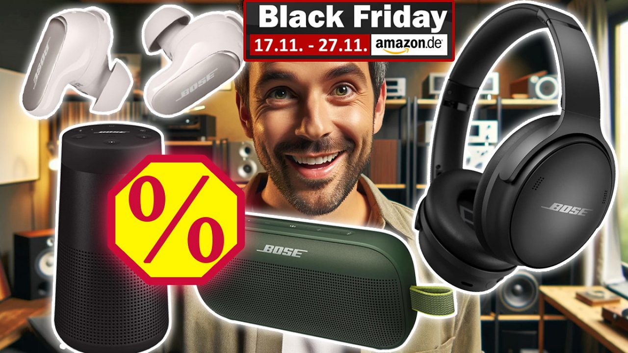 [17/11/2023] Bose konkurrenzlos günstig: Kopfhörer, Lautsprecher, Soundbar - damit lockt Amazon beim Black Friday
