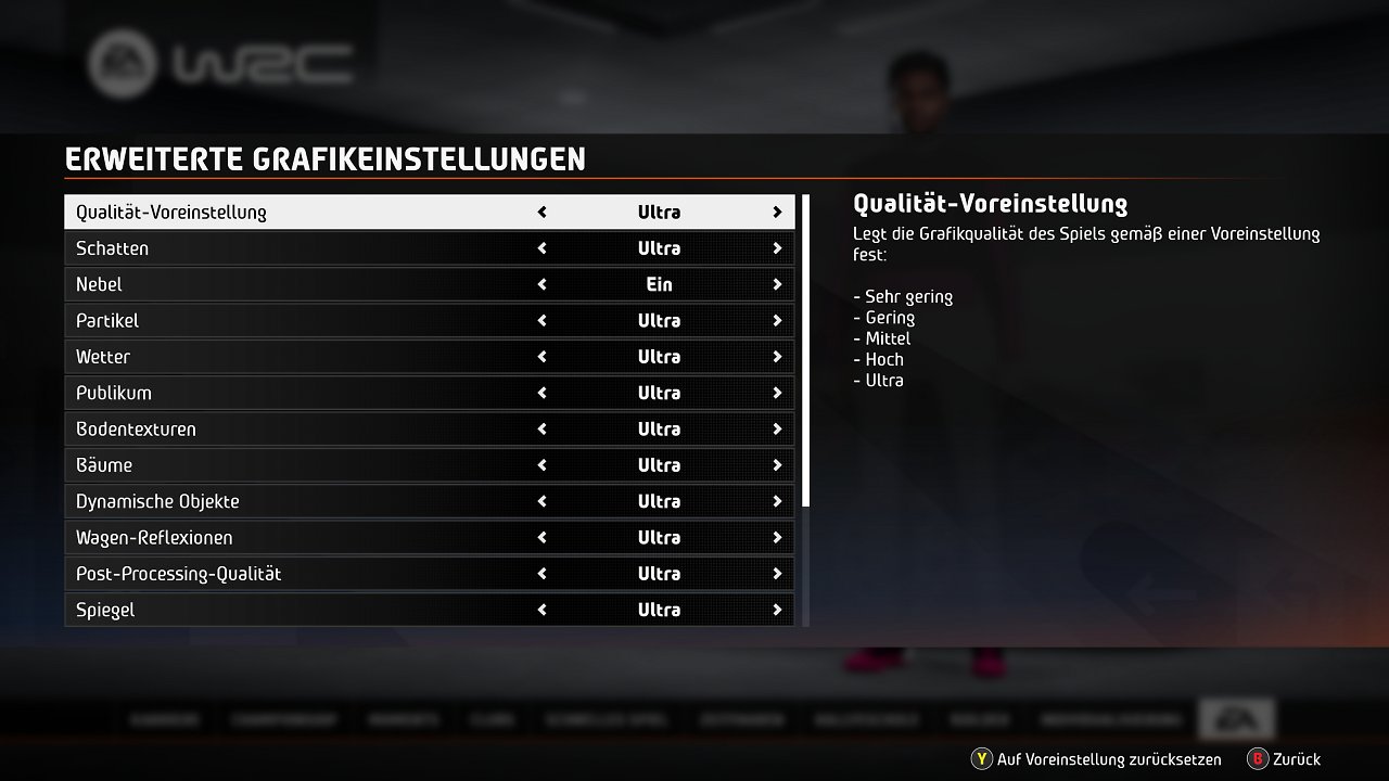EA Sports WRC: Grafikoptionen #2