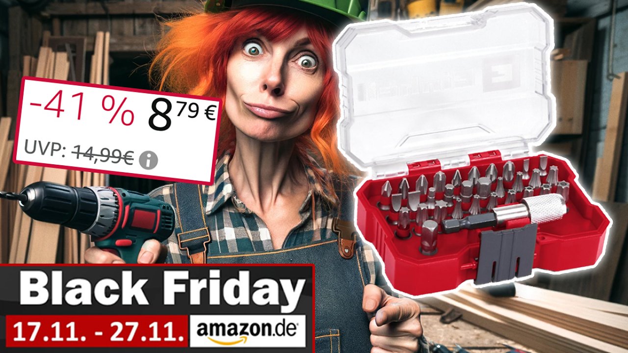 [22/11/2023] Fast schon geschenkt: 32-teiliges Einhell Bit-Set für 8,79 Euro beim Amazon Black Friday