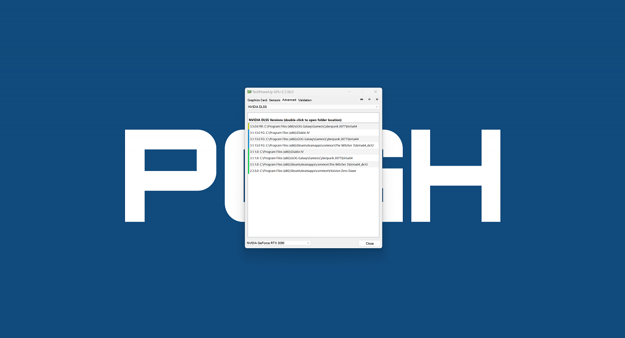 [30/11/2023] GPU-Z 2.56.0 listet alle DLLs von DLSS 2.x und DLSS 3.x mit Pfad auf