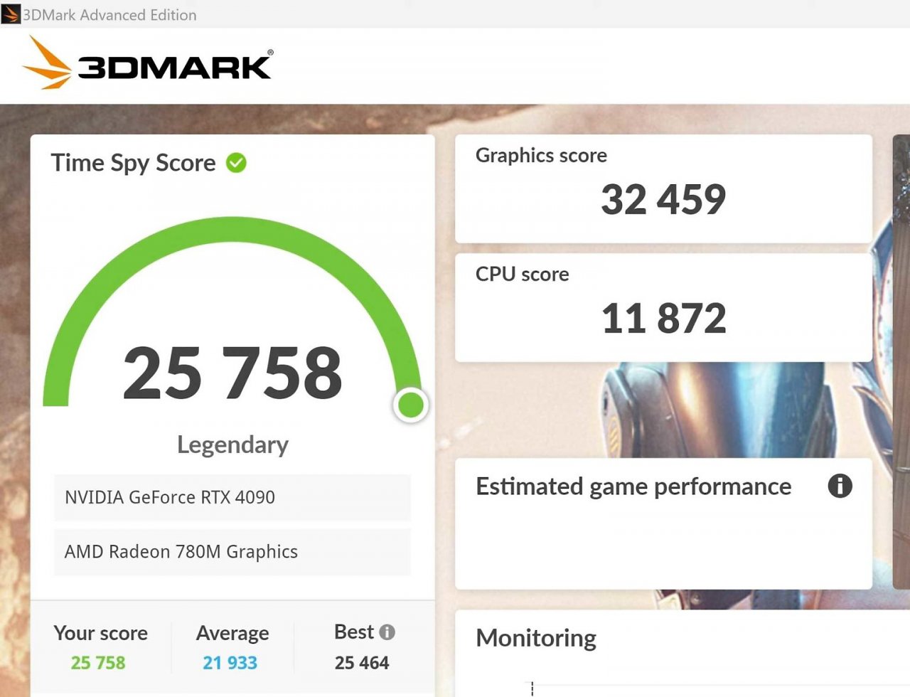 [12/11/2023] Geforce RTX 4090 per Oculink als eGPU im 3DMark Time-Spy