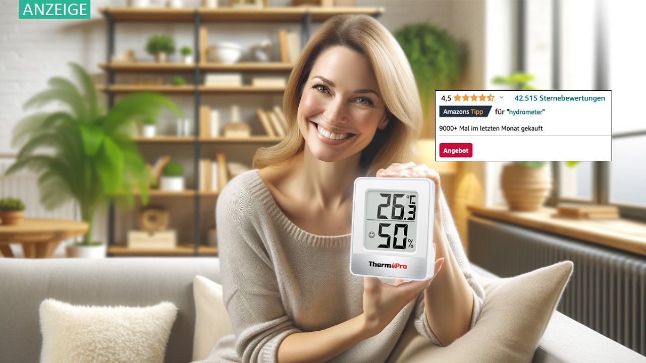 [06/11/2023] Gesundes Raumklima, kein Schimmel: Dieses Megaseller-Thermometer misst auch die Luftfeuchtigkeit