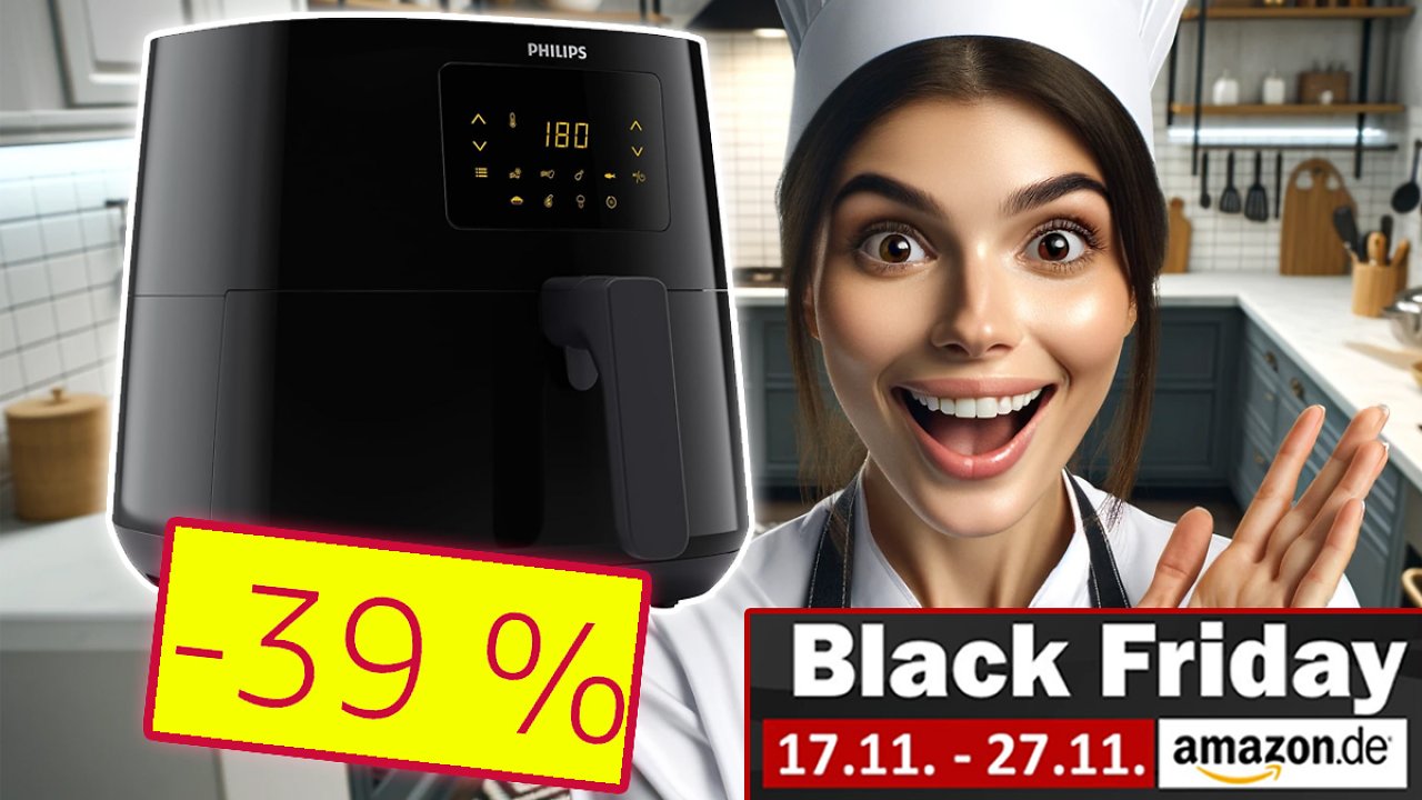 [23/11/2023] Beliebteste Heißluftfritteuse nirgendwo günstiger: Philips Air Fryer noch kurz mit Mega-Rabatt erhältlich