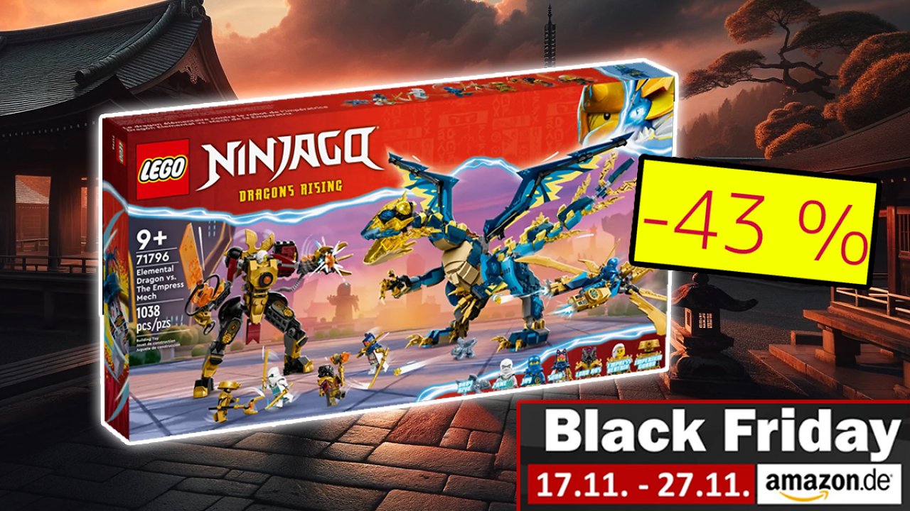 [23/11/2023] Amazon haut Lego mit 43 % Rabatt raus: So günstig war der Ninjago Drache (Set 71796) noch nie