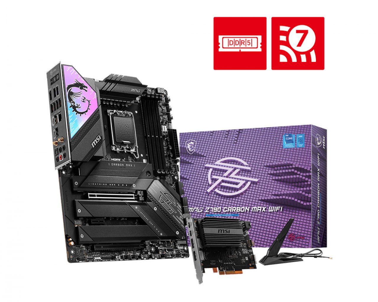 [29/11/2023] Das MSI 790 Carbon Max WiFi mit USB4-Erweiterungskarte PD1000W.