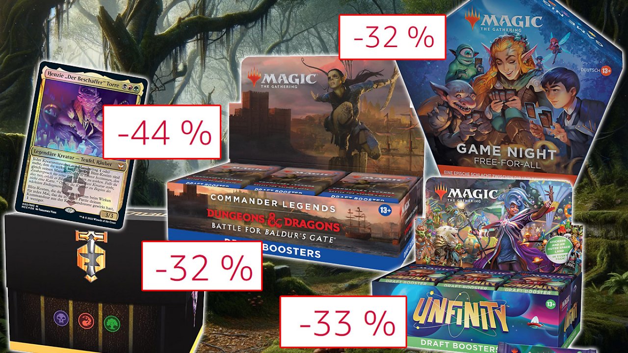 [22/11/2023] Magic: The Gathering Commander-Decks, Booster-Boxen und mehr: Im Black-Friday-Angebot bis zu 44 % Mega-Rabatt und 65 Euro sparen