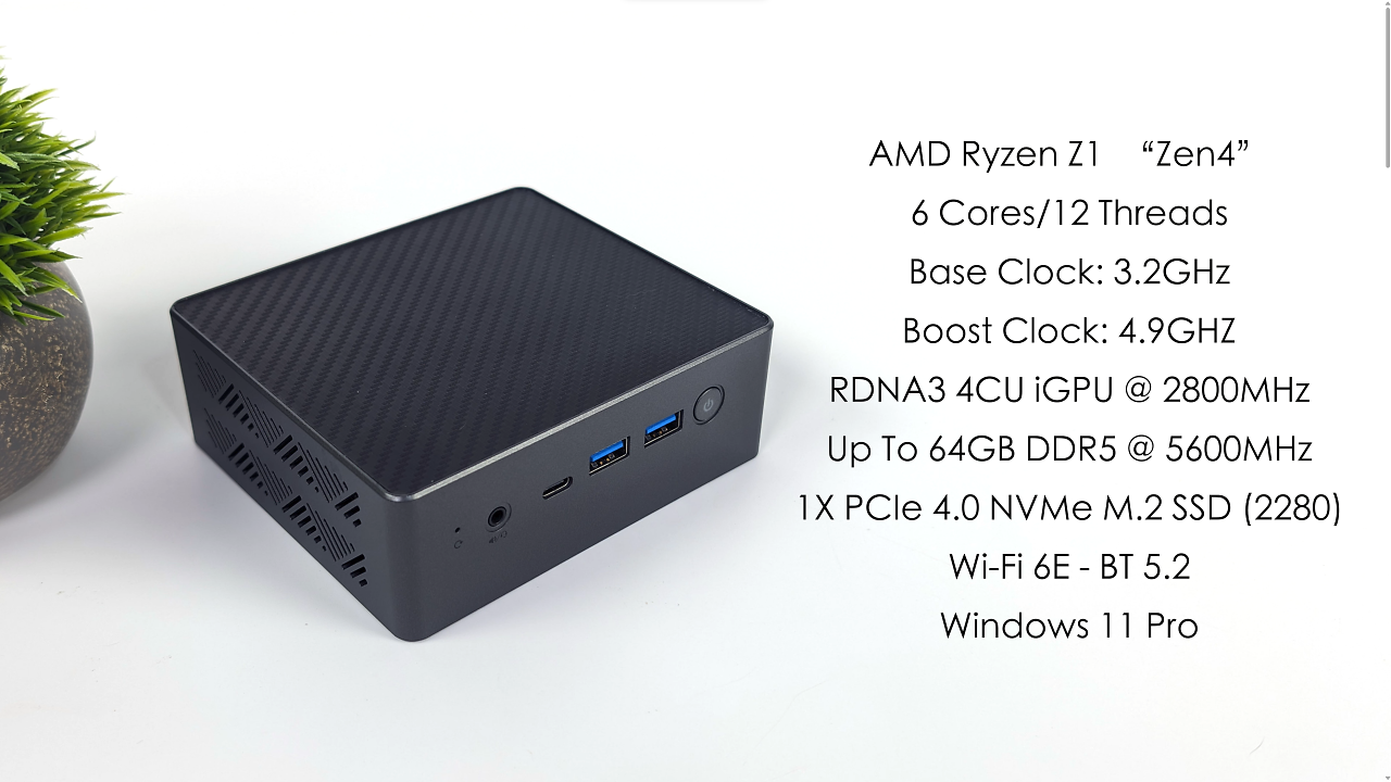 [28/11/2023] Die Spezifikationen des Mini-PCs mit AMD Ryzen Z1