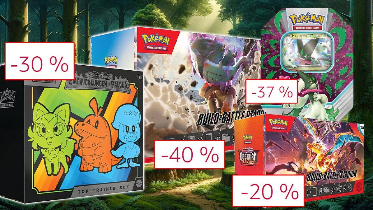 [21/11/2023] Preisfehler oder Mega-Rabatt am Black Friday? Bis zu 40 % Rabatt auf Pokémon-Sammelkarten Trainer Boxen, Build & Battle Stadion, Tin Boxen und viel mehr!