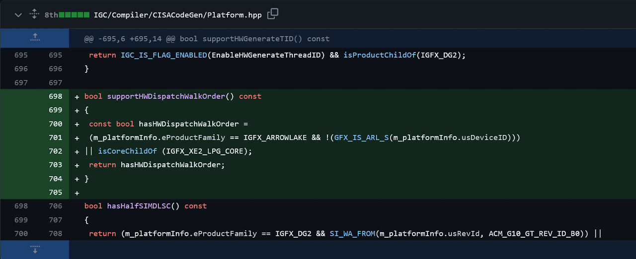[25/11/2023] Arrow Lake mit Arc Xe-LPG+ findet sich im Patch für den Intel Graphics Compiler (