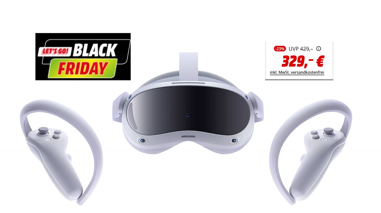 [24/11/2023] Virtual Reality zum Black-Friday-Preis: All-in-One-VR-Headset Pico 4 100 Euro günstiger bei MediaMarkt
